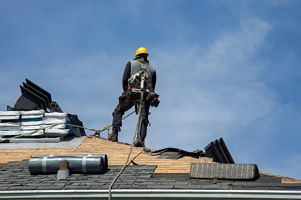 Professional Roofing technician working in Easton, CT